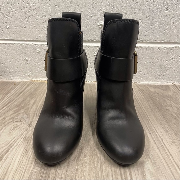 See by Chloe Capps Black Leather Buckle Ankle Booties - Picture 5 of 12